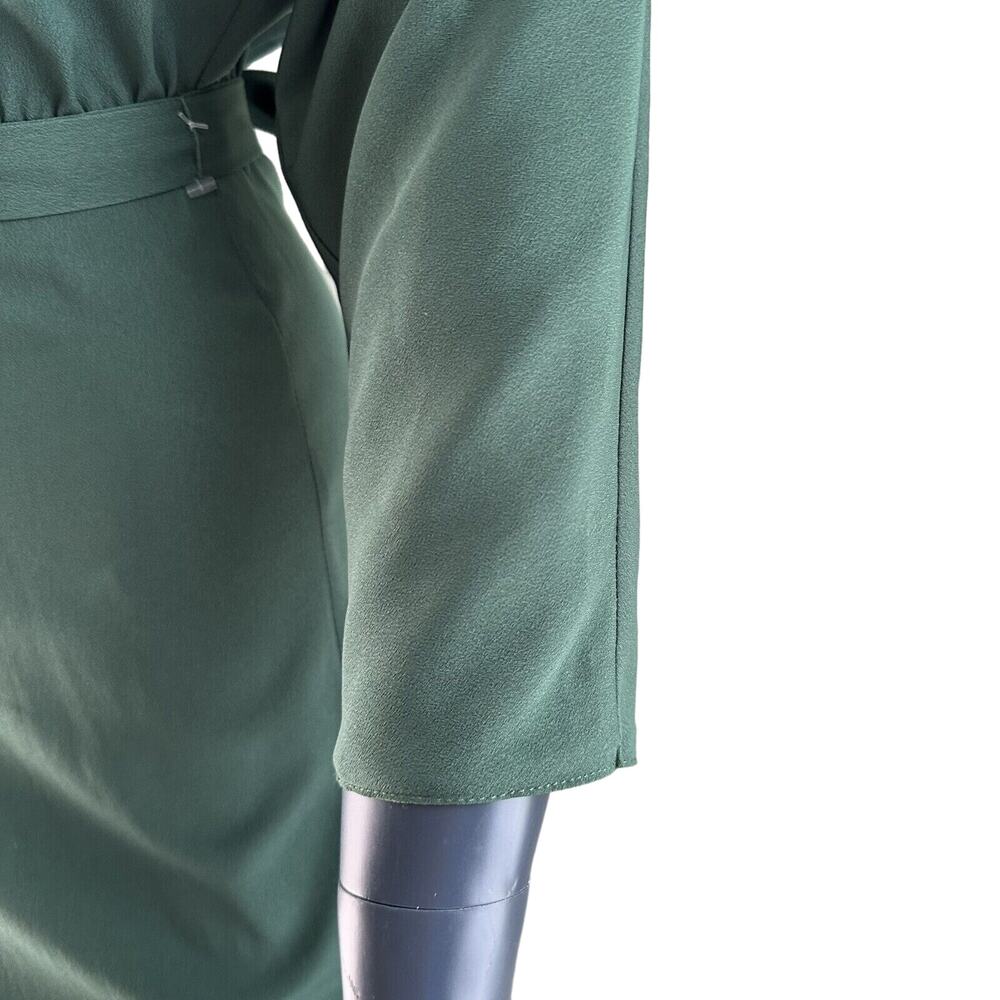 Topshop Cold Shoulder Green Cut Out Dress Size 2 V-neck - Picture 6 of 14
